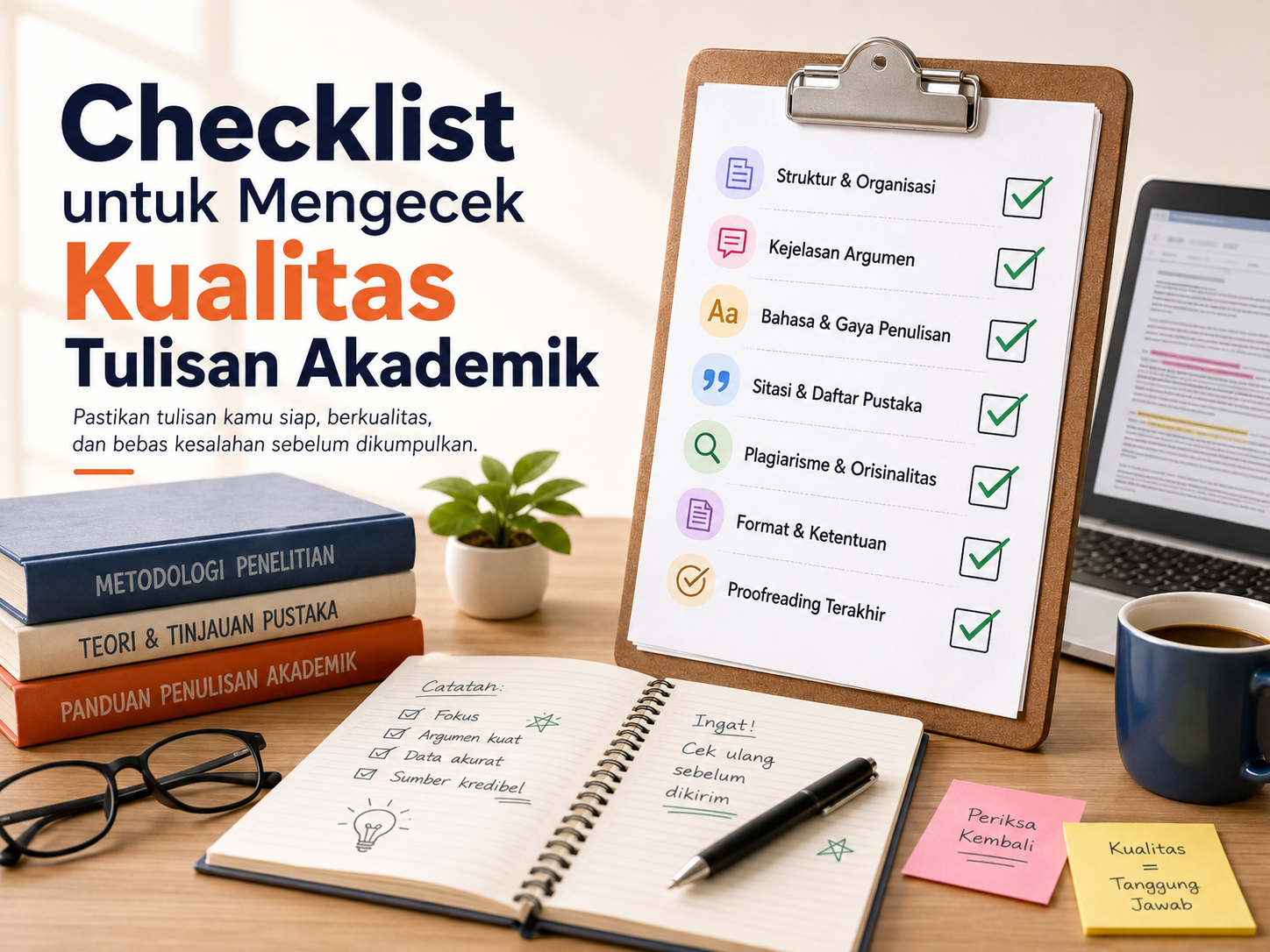 Checklist untuk Mengecek Kualitas Tulisan Akademik