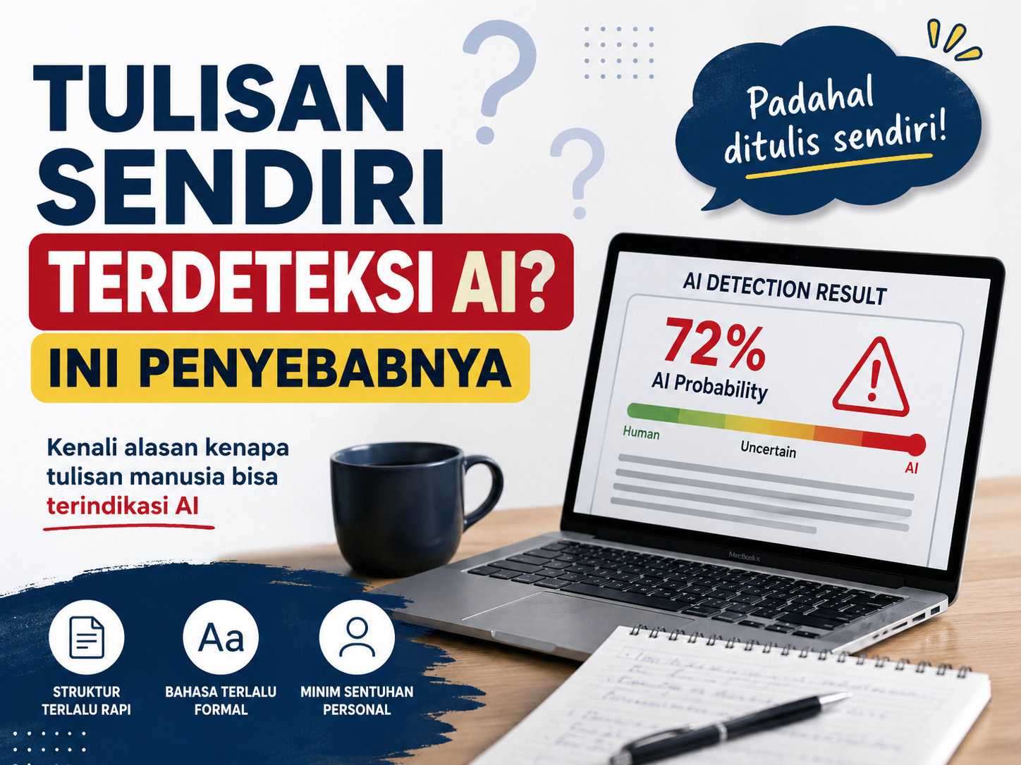 Tulisan Sendiri Terdeteksi AI? Ini Penyebabnya