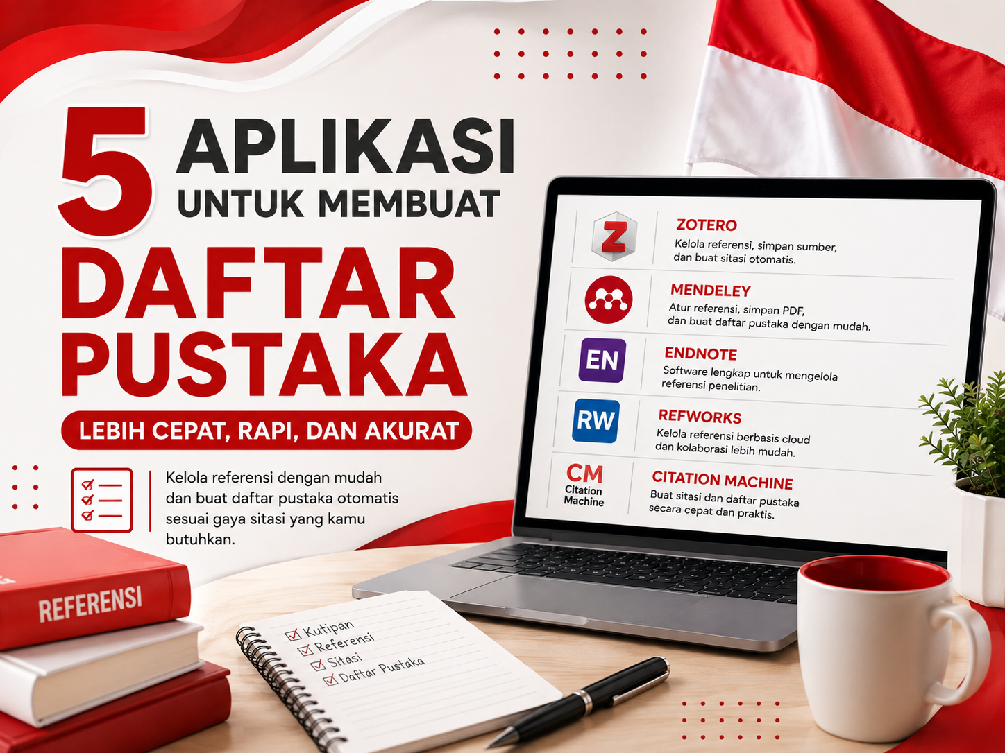 5 Aplikasi untuk Membuat Daftar Pustaka