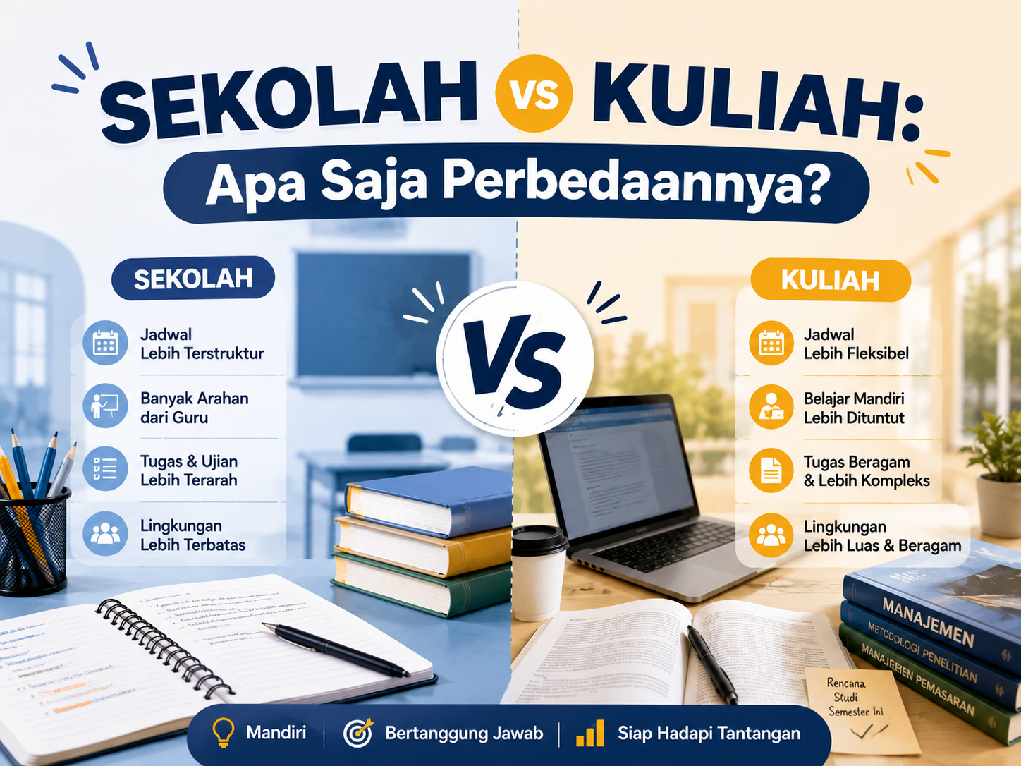 Sekolah vs Kuliah: Apa Saja Perbedaannya?